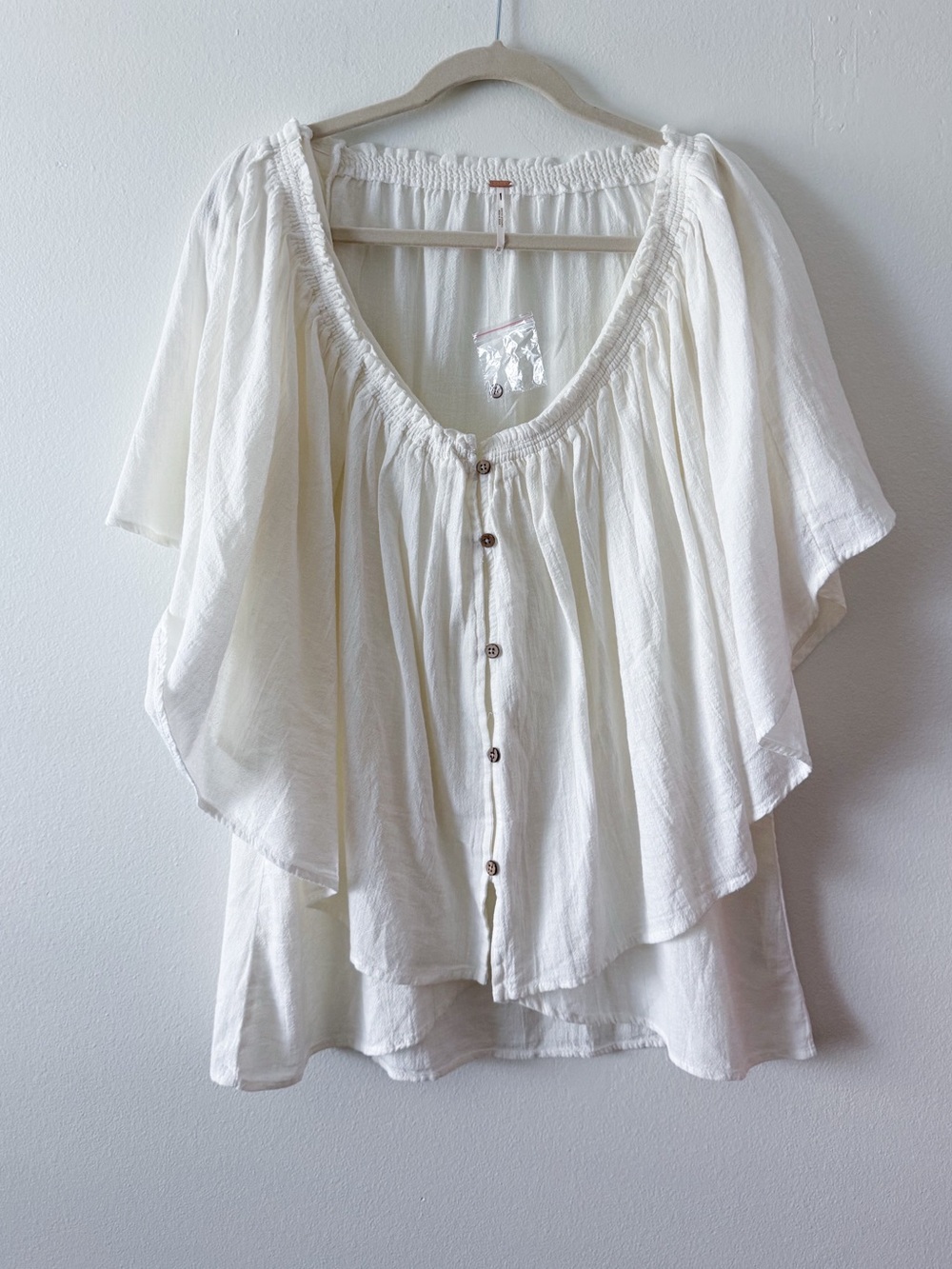 NWOT Free People Bohemian Top in Ivory Size XS